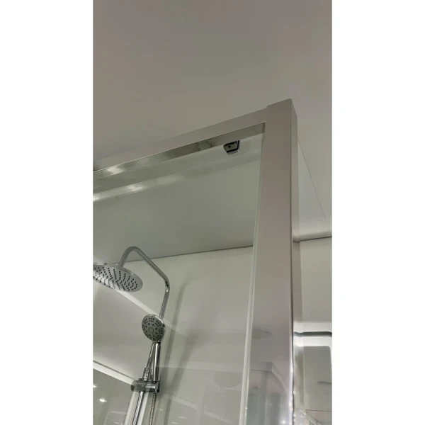 Душова кабіна DUSEL A-517 150х80х195 см, розсувна, хром, скло прозоре - фото 16