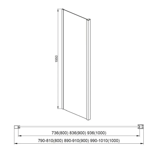 Душова кабіна DUSEL A-517B Black Matt 120х90х195 см, розсувна, прозора - фото 3