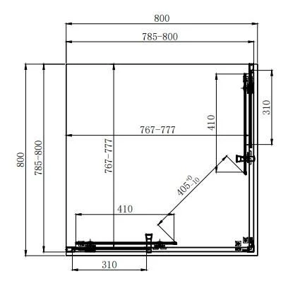 Душова кабіна Dusel A-513 80x80x190 смужка - фото 8