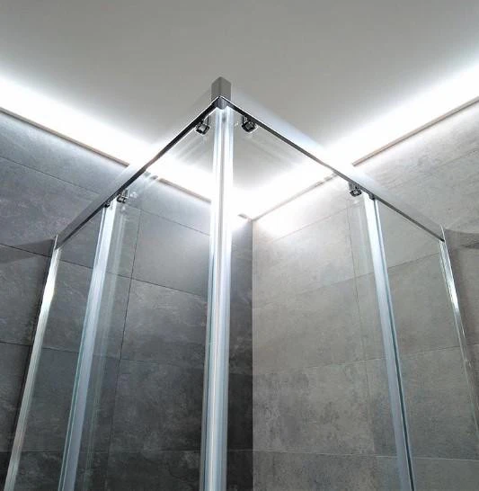 Душова кабіна Dusel A-513H (90х90 см),  двері розсувні, скло прозоре - фото 5