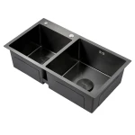 Мийка кухонна з нержавіючої сталі SS304 DS50878-1LNB 780*430*220 Left (Nano Black)
