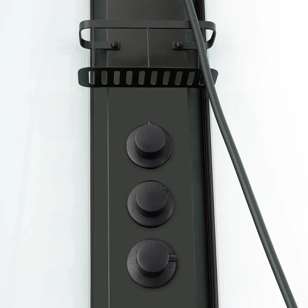 Душовий бокс DUSEL AVENUE Black Matt 950x950x2100 скло прозоре, без даху - фото 3