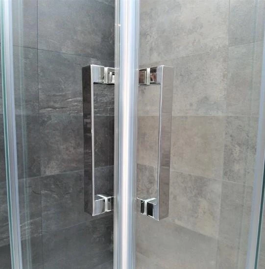 Душова кабіна Dusel A-513 90x90x190 см, двері розсувні, скло шиншила - фото 7