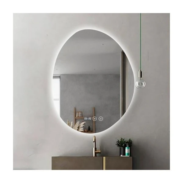 Дзеркало DUSEL LED DE-M1020 75*100см сенсорне включення + підігрів + годинник / темп - фото 0