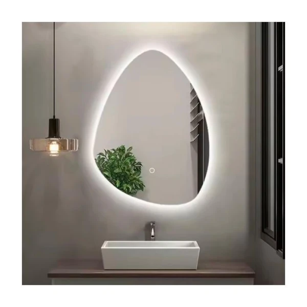 Дзеркало DUSEL LED DE-M1014 60смх80см сенсорне включення + підігрів + годинник / темп - фото 3