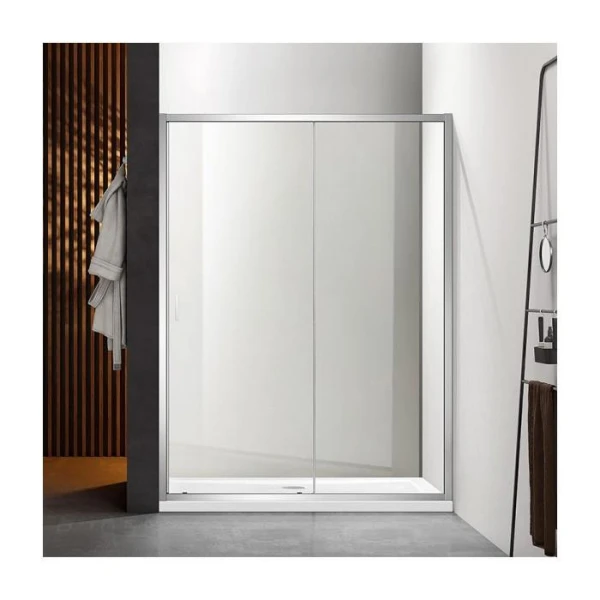Душові двері в нішу Dusel FA-517 розсувні, скло прозоре (130х195 см) - фото 0