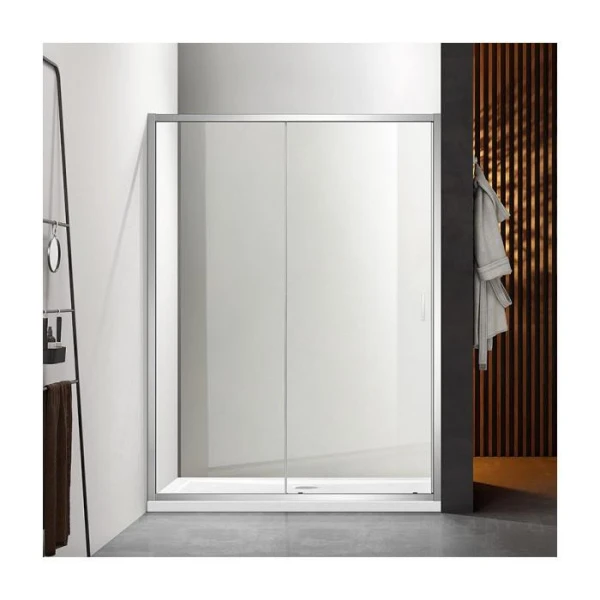 Душові двері в нішу Dusel FA-517 розсувні, скло прозоре (100х195 см) - фото 2