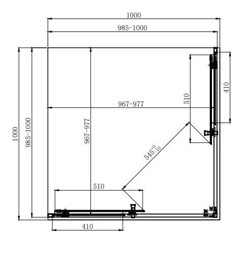 Душова кабіна Dusel A-513 100x100x190 шиншила - фото 6
