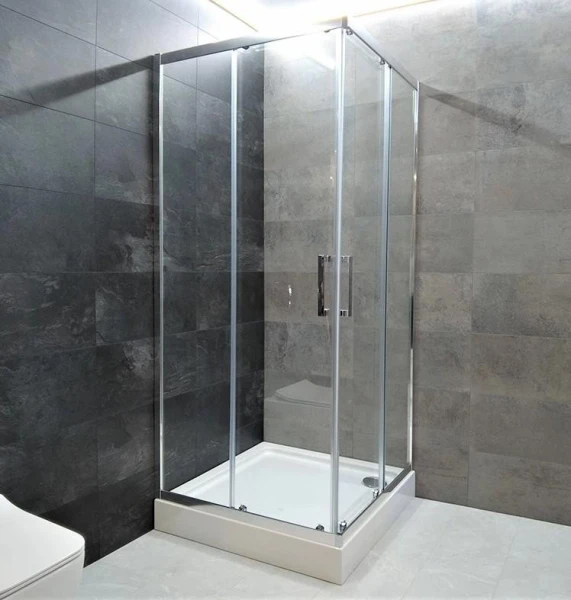 Душова кабіна Dusel A-513, 100х100х190, двері розсувні, тоноване скло - фото 5
