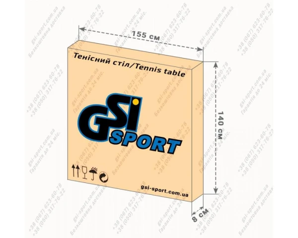 Стіл тенісний GSI-sport Hobby Light Gf-1 / сірий - фото 1