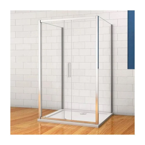 Душова кабіна DUSEL A-517 (100*80 см) розсувна, профіль хром, скло прозоре - фото 6