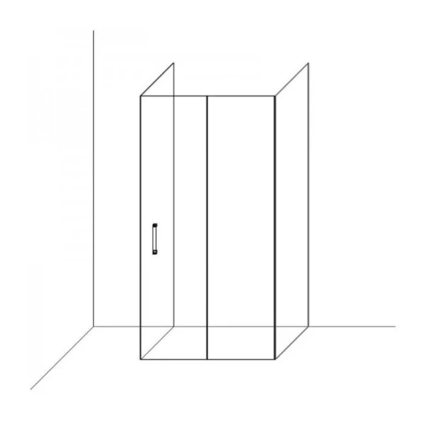 Душова кабіна DUSEL A-517 (100*80 см) розсувна, профіль хром, скло прозоре - фото 9