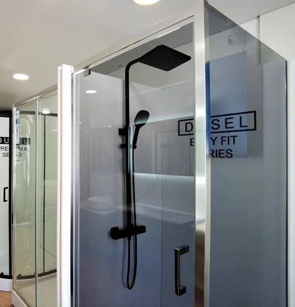 Душова кабіна Dusel A-516 90x90x190 см, двері розпашні, скло тоноване - фото 10