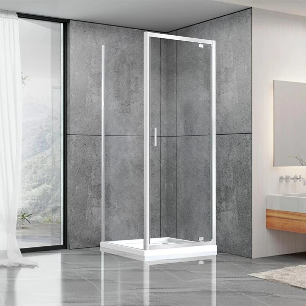 Душова кабіна Dusel А-516, 100х100х190, двері розпашні, скло прозоре - фото 0