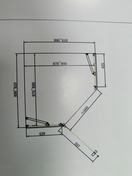 Душова кабіна Dusel A-715 90x90x190 прозоре - фото 1