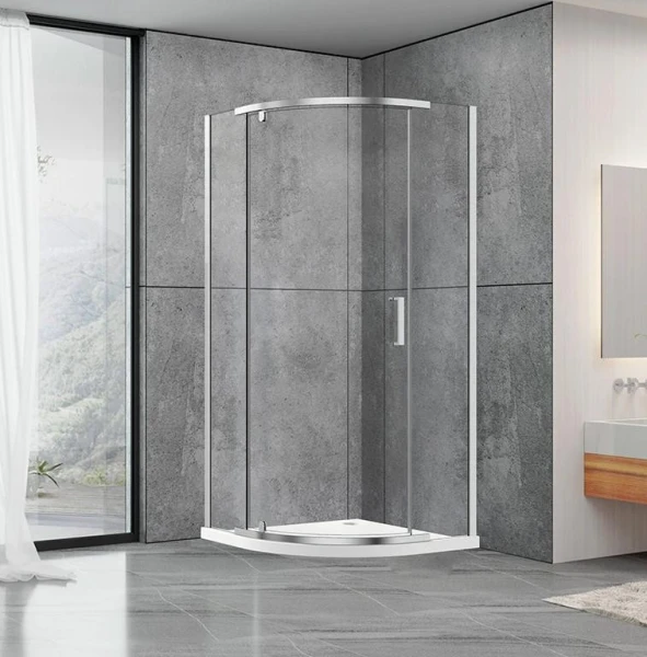 Душова кабіна Dusel A-1105, 90х90х190, двері розпашні, скло прозоре - фото 0
