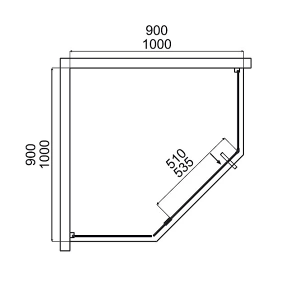Душова кабіна Dusel DL197 Chrome 90x90x190 - фото 1