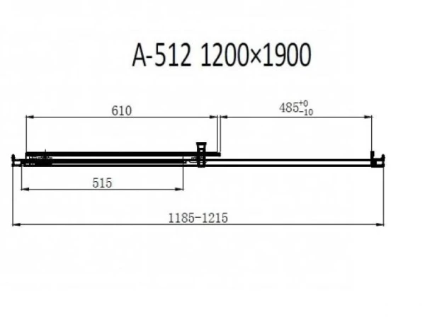 Душові двері в нішу Dusel FА-512 розсувні, скло прозоре (120х190 см) - фото 1