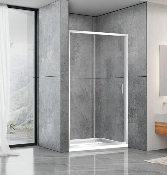 Душові двері в нішу Dusel FА-512 розсувні, скло прозоре (120х190 см) - фото 0